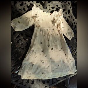 Melange long sleeve floral dress